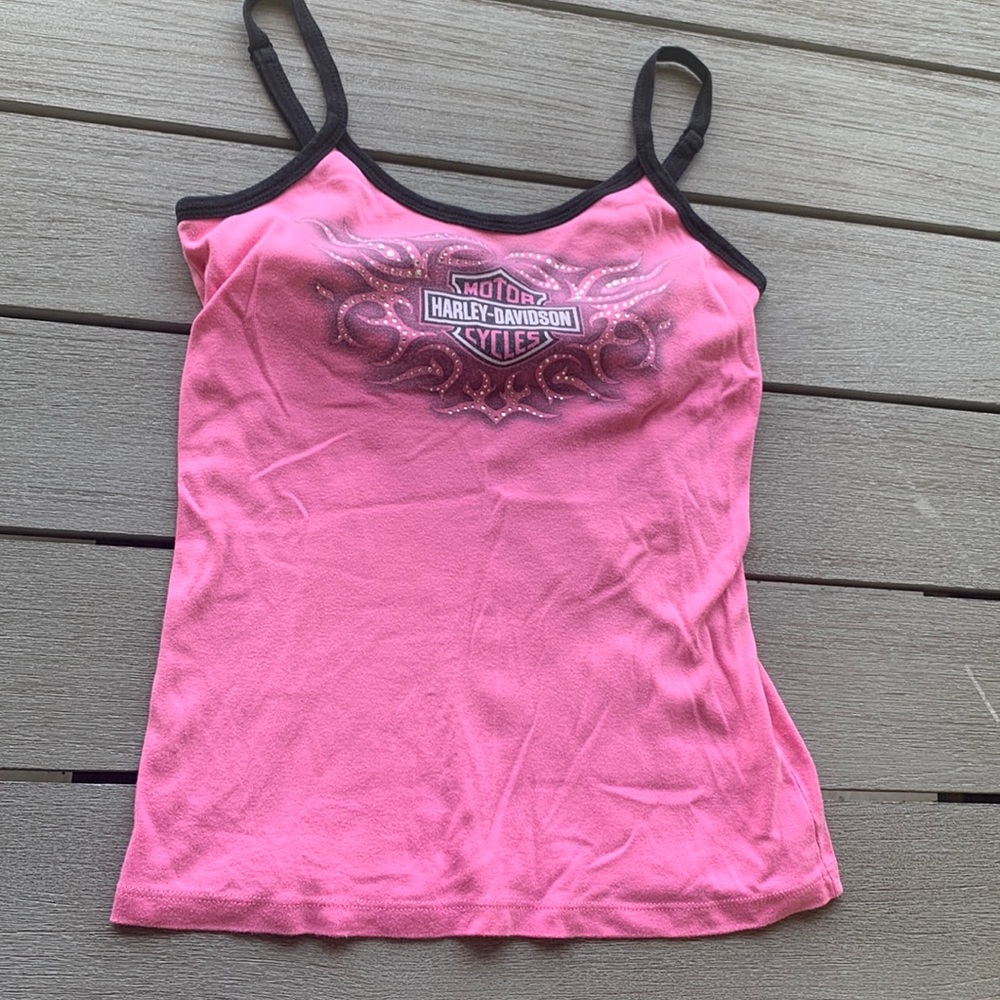 Harley Davidson top in M from Vegas pink/black
